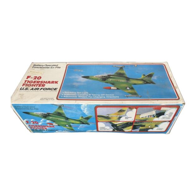 Avión a pilas F-20 Tigershark con caja