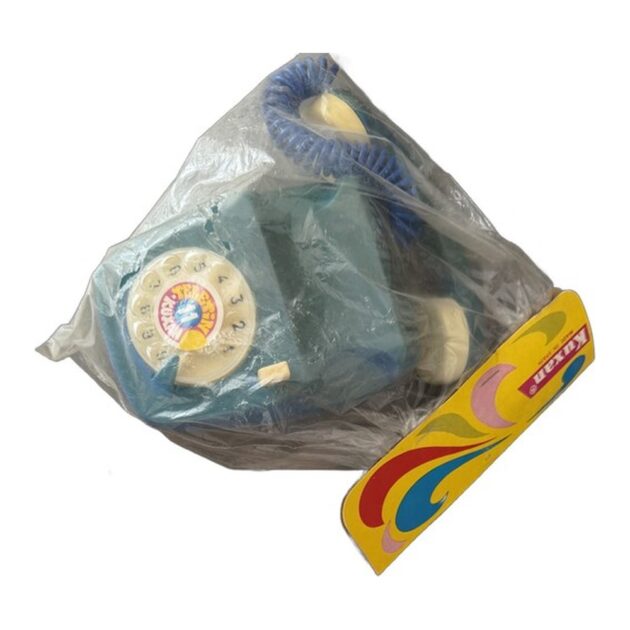 Teléfono de juguete GOGO azul en su bolsa original